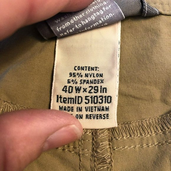 LL Bean No Fly Zone Insect Repellent Pants 40x29 Cargo Lightweight - Picture 2 of 9